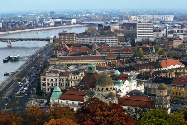 Геллеровский Термальный Дворец Видом Дунай Будапешт Венгрия — стоковое фото