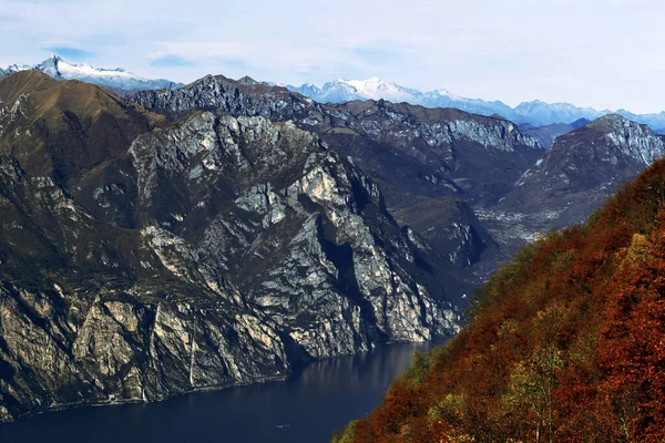 Autumn Foliage Garda Air View Trails Trentino Italy — стоковое фото