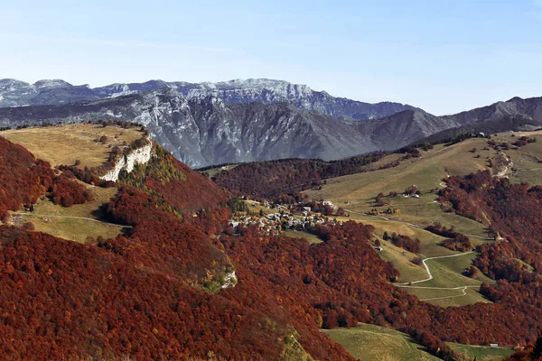 Туристическая Тропа Sudtirol Malga Осенней Листве Трентино Италия Тренто — стоковое фото