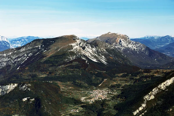 Góry Bondone Panorama Doliny Jesienią Trentino Włochy — Zdjęcie stockowe