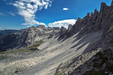 Tre cime Ulusal Park Alp manzarası, İtalya, Trentino Alto Adige