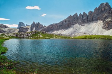 Tre Cime 'deki Piana Gölü Dolomite Alp Ulusal Parkı, Trentino, İtalya
