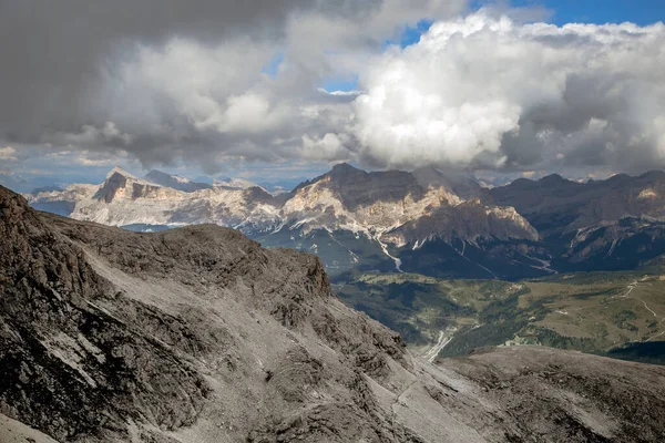 Italský Dolomitový Hřeben Panorama Val Badia Trentinových Alpách — Stock fotografie