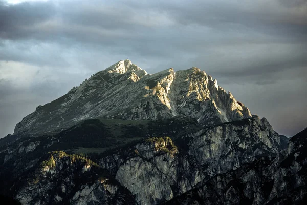 Alpy Włoskie Panorama Dolomitu Wschodzie Słońca Sudtirol Trentino Włochy — Zdjęcie stockowe