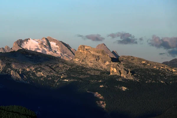 Marmolada Punta Penia Peak Dolomite Trentino Alps Sunrise Italy — Stock Photo, Image