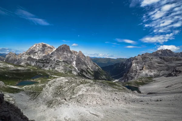 Širokoúhlý Pohled Italské Alpy Dolomit Trentino Alto Adige Itálie — Stock fotografie