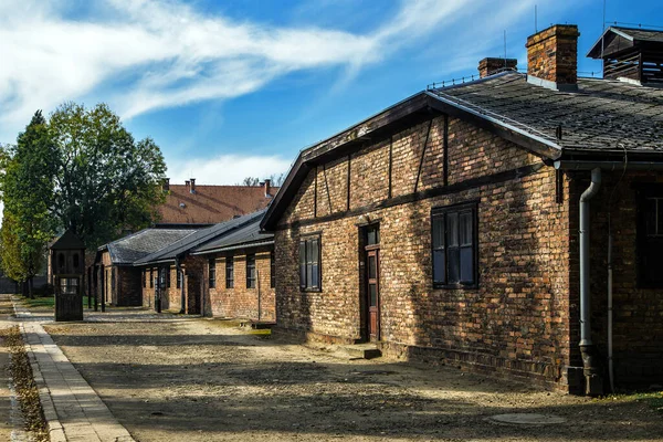Backsteinhaus Konzentrationslager Auschwitz Birkenau Polen — Stockfoto