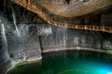 Wieliczka tuz madenindeki Shaft regis su kaynağı, Polonya, Wieliczka