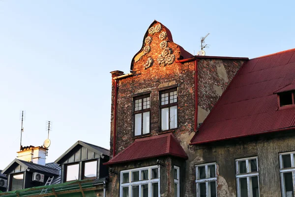 Quartier Juif Typique Maison Pavée Polonaise Pologne Cracovie — Photo