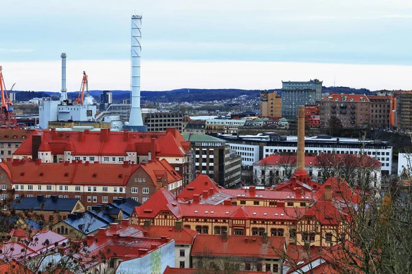 Goteborg Haga Turistiska Stadsdel Med Panorama Sverige Göteborg — Stockfoto