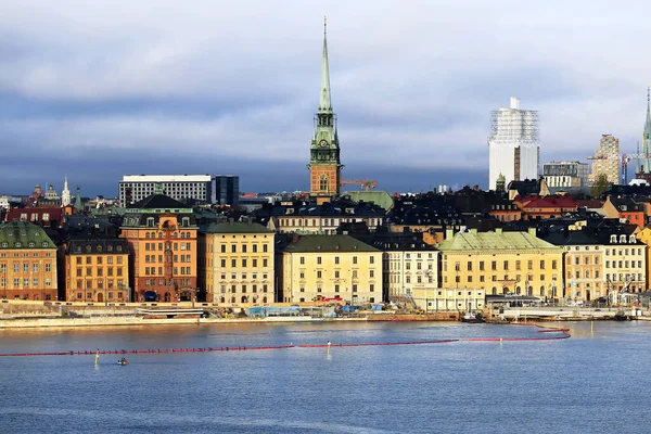 Stockholm Gamla Stan Uitzicht Het Water Bij Zonsondergang Stockholm Zweden — Stockfoto