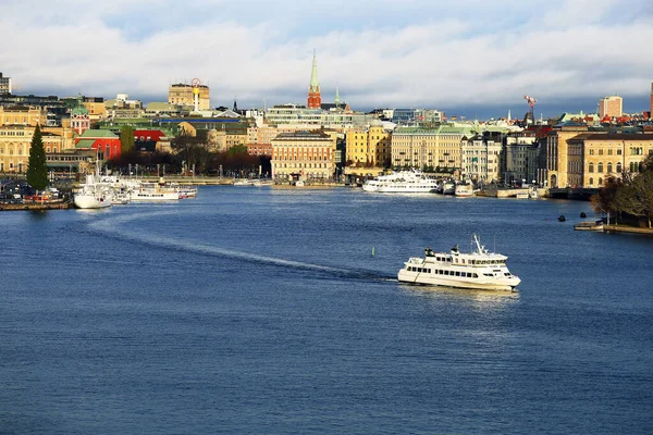 Στοκχόλμη Gamla Stan Κανάλι Εναέρια Άποψη Κατά Την Ανατολή Του — Φωτογραφία Αρχείου