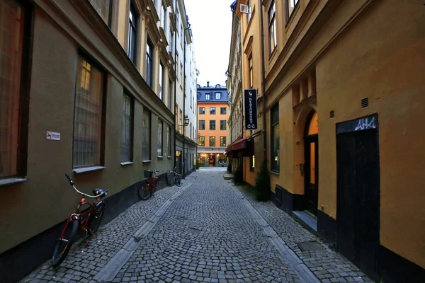 Στοκχόλμη Gamla Stan Παλιά Πόλη Κεντρικό Δρόμο Περιοχή Στοκχόλμη Σουηδία — Φωτογραφία Αρχείου