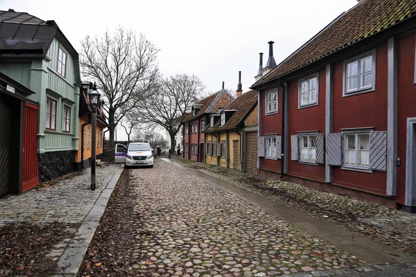 Παραδοσιακό Σπίτι Sodermalm Fjallgatan Street Στοκχόλμη Σουηδία — Φωτογραφία Αρχείου