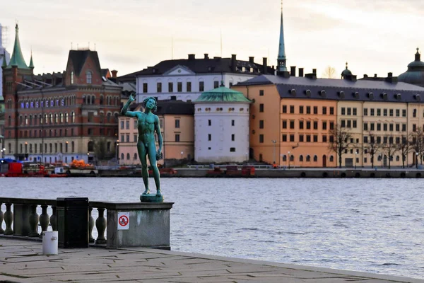 Stockholm Gamla Stan Waterfront Canal Archipelago Stoccolma Svezia — Foto Stock