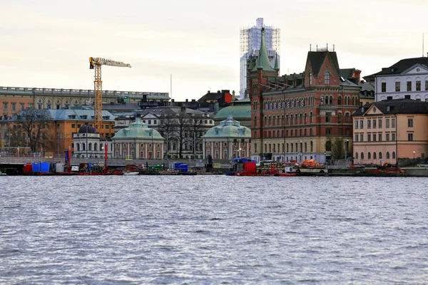 斯德哥尔摩Gamla Stan Waterfront Canal Archipelago Stockholm Sweden — 图库照片