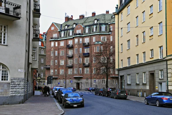 Stockholm Östermalm Med Bostadshus Stockholm Sverige — Stockfoto