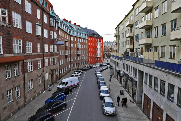 スウェーデン ストックホルムの住宅街とストックホルム東部地区 — ストック写真
