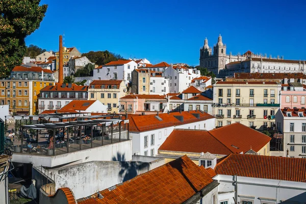 Kościół Sao Vicente Fora Panorama Dzielnicy Alfama Lizbona Portugalia — Zdjęcie stockowe