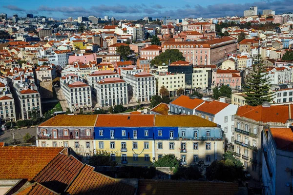 Alfama Lisboa Stare Miasta Domy Widok Lotu Ptaka Lizbona Portugalia — Zdjęcie stockowe
