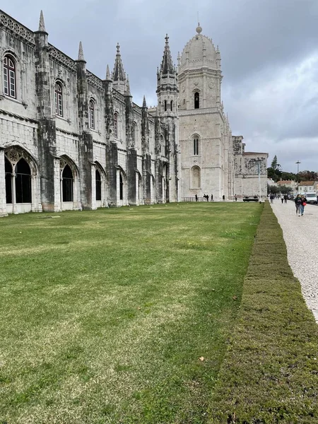 Monastero Dos Jeronimos Facciata Belem Lisboa Lisbona Portogallo — Foto Stock