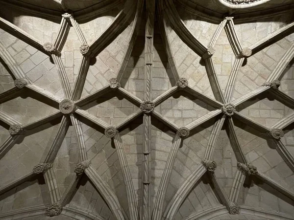 Techo Gótico Monastero Jeronimos Belem Lisboa Lisboa Portugal — Foto de Stock