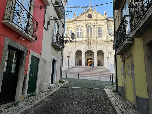 Largo Jesus Nel Quartiere Bairro Alto Lisboa Lisbona Portogallo — Foto Stock