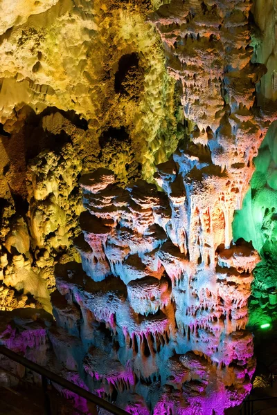 Stalactites Stalagnites Hanging Canelobre Caves Busot España Alicante Provincia Vista — Foto de Stock