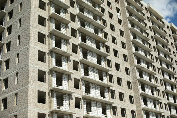 Construction Building Unfinished House Concrete Structure Construction Site City — Stock Photo, Image