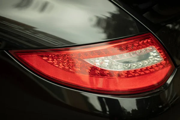 Parti Della Carrozzeria Dispositivo Illuminazione Sul Trasporto Macchina Nera Spegnere — Foto Stock