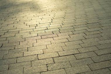 Yaya bölgesindeki taşın yinelenen dokusu. Taş bloklar sıraya dizildi.