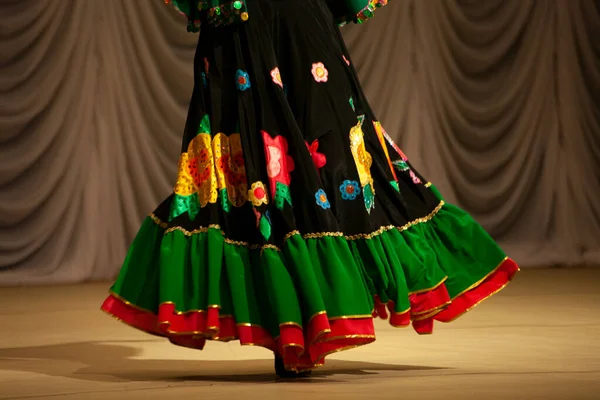 Dance Dress Style Gypsies Performance Stage Folk Dance Dance Lesson — Stock Photo, Image
