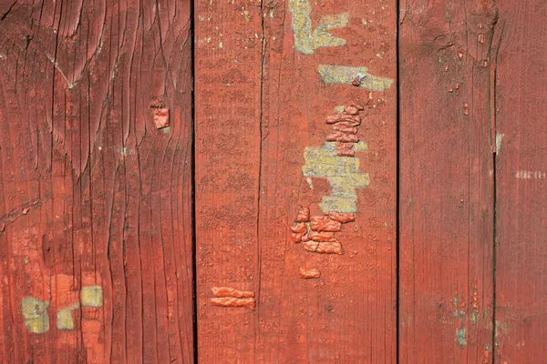 Текстура Красной Доски Раскрашенная Дверь Гаража Детали Ворот Старой Краской — стоковое фото