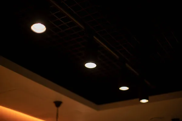 Des Lampes Plafond Lumière Intérieur Plafond Dans Chambre Luminaires Dans — Photo