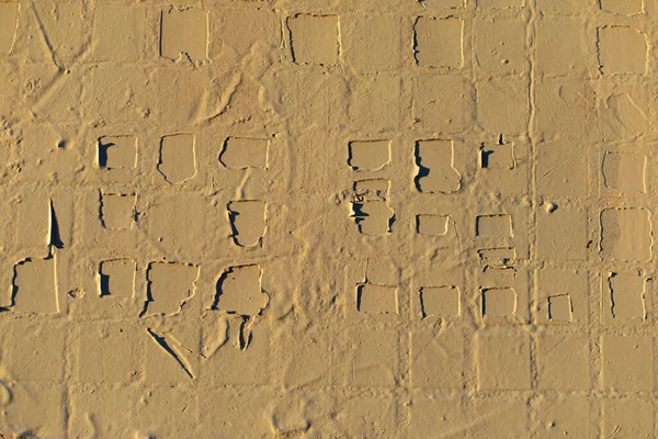 Tekstura Ściany Jest Świetle Słonecznym Płytki Rozmazane Farbą Stara Powierzchnia — Zdjęcie stockowe