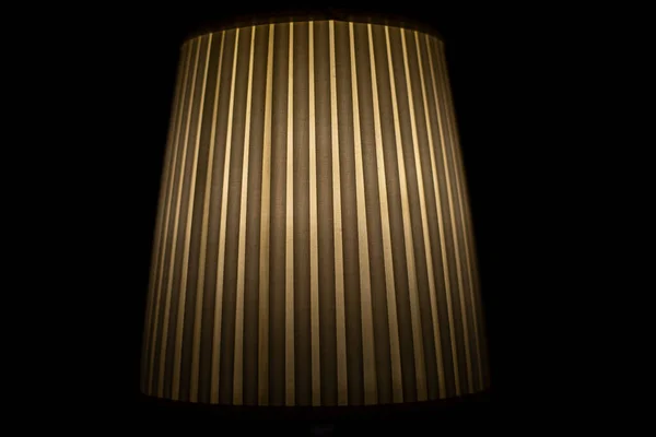 黑暗中的夜光 灯发出的光内部细节 室内灯具的D设计 — 图库照片