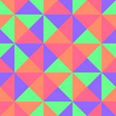 Geometrik şekilli kusursuz soyut desen. İlkel Bauhaus blokları, temel geometri formları, modern fayans izleri. Vektör illüstrasyonu