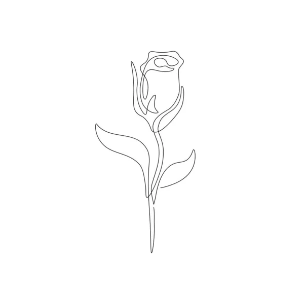 장미꽃 유행하는 손으로 포스터 인쇄를 미니멀리즘적 디자인 — 스톡 벡터