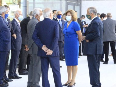 İspanya Kralları, Lizbon 'daki Champalimaud Vakfı' nın açılışına katıldı. 27 Eylül 2021, Lizbon, Portekiz: Portekiz devlet başkanı Marcelo Rebelo de Sousa ve İspanya kralları Felipe VI ve Letizia Ortiz