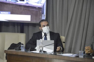 Rio Grande do Norte 'den Covid' in mali müşaviri Coronavirus salgınıyla ilgili eyalet milletvekillerini duydu. 30 Eylül 2021, Natal, Rio Grande do Norte, Brezilya: Rio Grande do Norte Parlamento Soruşturma Komisyonu