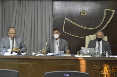 Rio Grande do Norte 'den Covid' in mali müşaviri Coronavirus salgınıyla ilgili eyalet milletvekillerini duydu. 30 Eylül 2021, Natal, Rio Grande do Norte, Brezilya: Rio Grande do Norte Parlamento Soruşturma Komisyonu
