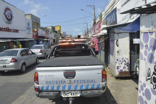 Int Бразильська Служба Внутрішніх Доходів Федеральна Поліція Автомобільних Доріг Вилучили — стокове фото