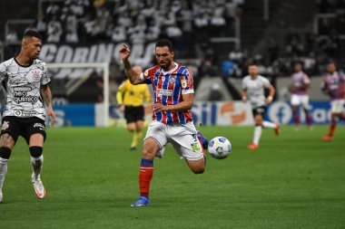 Brezilya Futbol Şampiyonası: Korintliler ve Bahia. 5 Ekim 2021, Sao Paulo, Brezilya: Salı günü Sao Paulo 'daki Neo Quimica Arena' da düzenlenen Brezilya Futbol Şampiyonası 'nın 24.