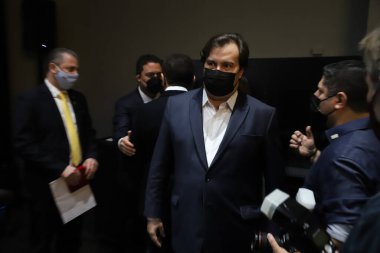 (Sao Paulo Hükümeti, Onur Madalyası 'nı Francisco Clementino de San Tiago Dantas' a verdi. 1 Ekim 2021, Sao Paulo, Brezilya: Sao Paulo valisi, Joao Doria, devletin onur madalyası verdiği bir törende 