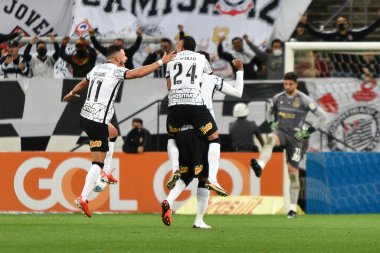 Brezilya Futbol Şampiyonası: Korintliler ve Bahia. 5 Ekim 2021, Sao Paulo, Brezilya: Salı günü Sao Paulo 'daki Neo Quimica Arena' da düzenlenen Brezilya Futbol Şampiyonası 'nın 24.