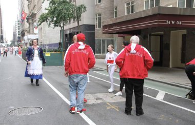 (New York 'ta düzenlenen 84. Geleneksel Pulaski Günü Geçidi. 3 Ekim 2021, New York, ABD: Polonyalı Amerikalılar Tuğgeneral Casimir Pulaski onuruna 5. Cadde, New York 'taki 84. Geleneksel Pulaski Günü Geçidi' ni kutladılar