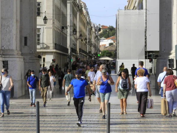 Portugalsko Vstupuje Poslední Fáze Zmírňování Pandemie Koronaviru Října 2021 Lisabon — Stock fotografie