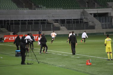 Paulista Kadınlar Futbol Şampiyonası Palmeiras ve Sao Paulo. 10 Ekim 2021, Sao Paulo, Brezilya: 2021 Paulista Kadınlar Futbol Şampiyonası 'nın 10. turu için geçerli olan Palmeiras ve Sao Paulo arasındaki futbol maçı