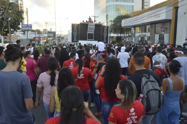 Marcha Para Jesus Realizada Natal Out 2021 Natal Rio Grande — Fotografia de Stock