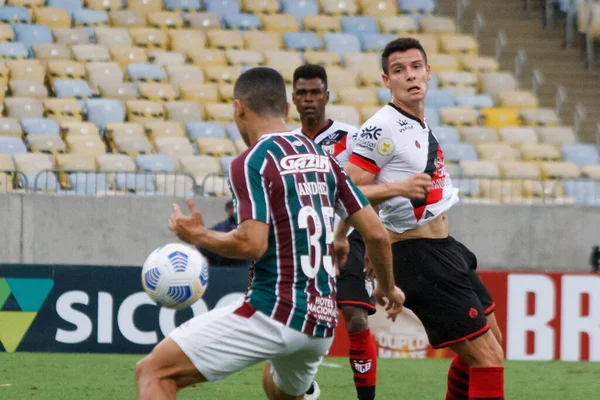 Brazil Labdarúgó Bajnokság Fluminense Atletico Goianiense Fluminense Atletico Goianiense Focimeccse — Stock Fotó